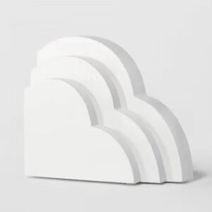 Cloud Island Wooden Cloud Bookends White Nursery Decor Target Set of 2